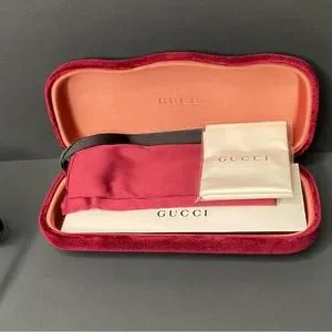 New Gucci Black Sunglasses With Red Velvet Case/ Dust Bag Gucci | Accessories | New Gucci Black Sunglasses With Red  main image 3